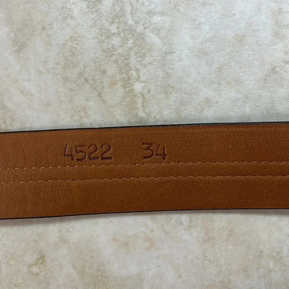 Tulliani Men’s Belt Dress Italian Calfskin Leather 4522 Dark Brown Size 34 - Picture 8 of 12